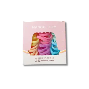 MANGO JELLY Metal Free Hair Ties (3cm) - Classic Pastel 36P - One Pack