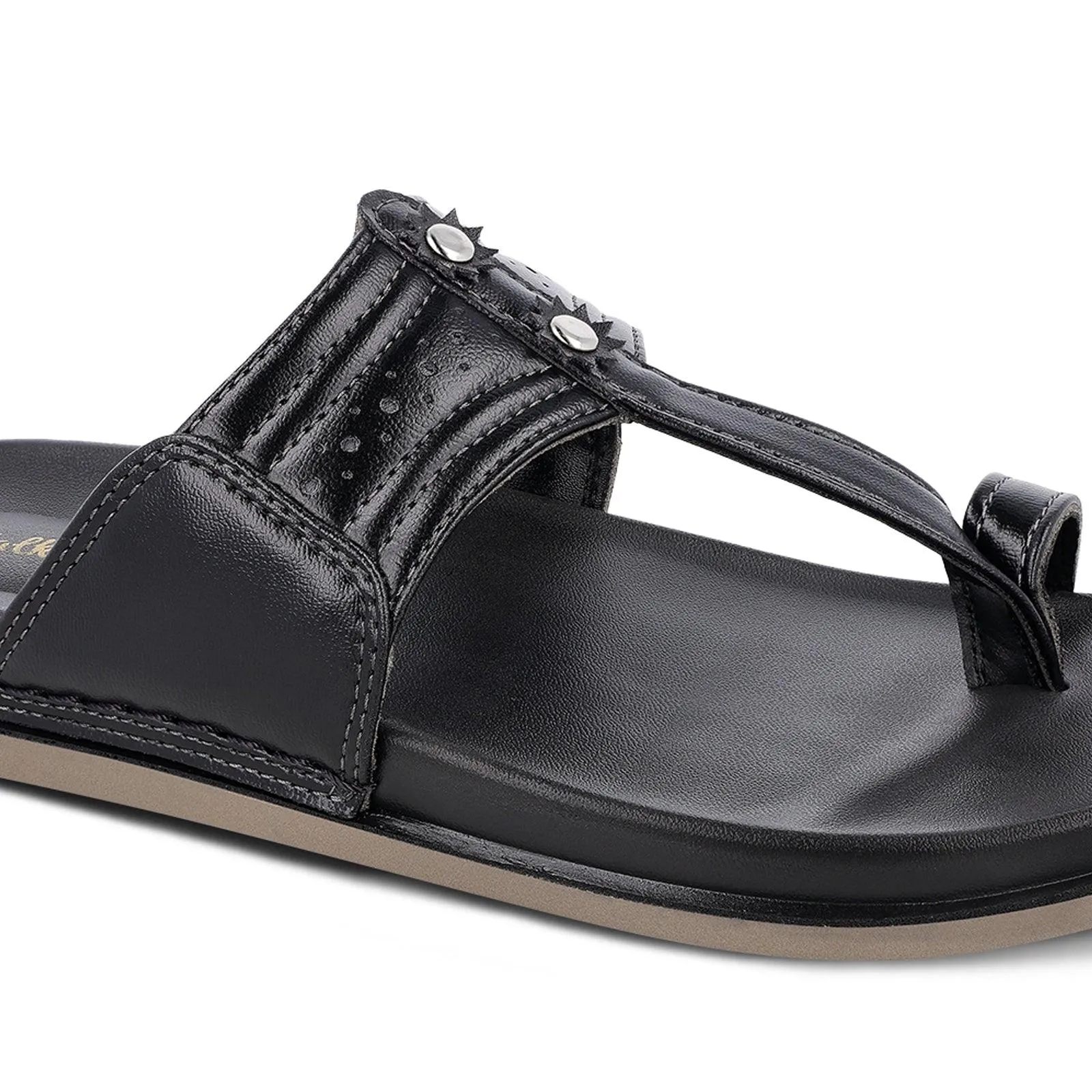 Men's Kolhapuri Chappal - WE1351 Black