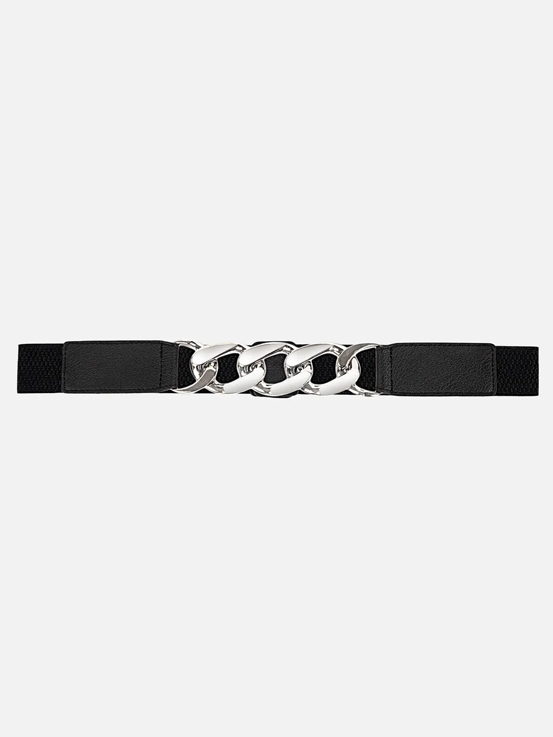 Metal Chain Accented Elasticated Belt