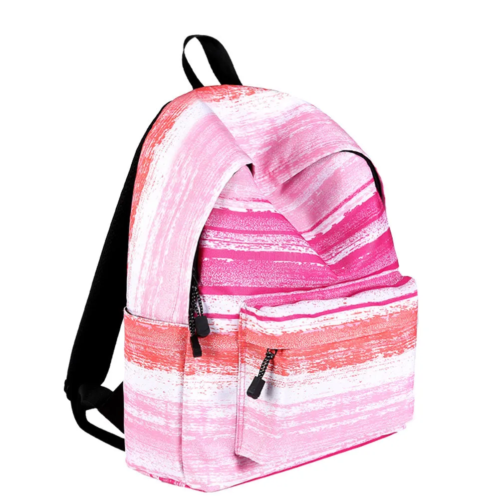 Multicolor  Canvas Backpack Stylish Galaxy Star Universe Space Backpack Girls School Backbag