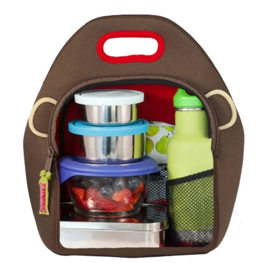 Nerdy Monster Theme Toddler Lunch Bag | black