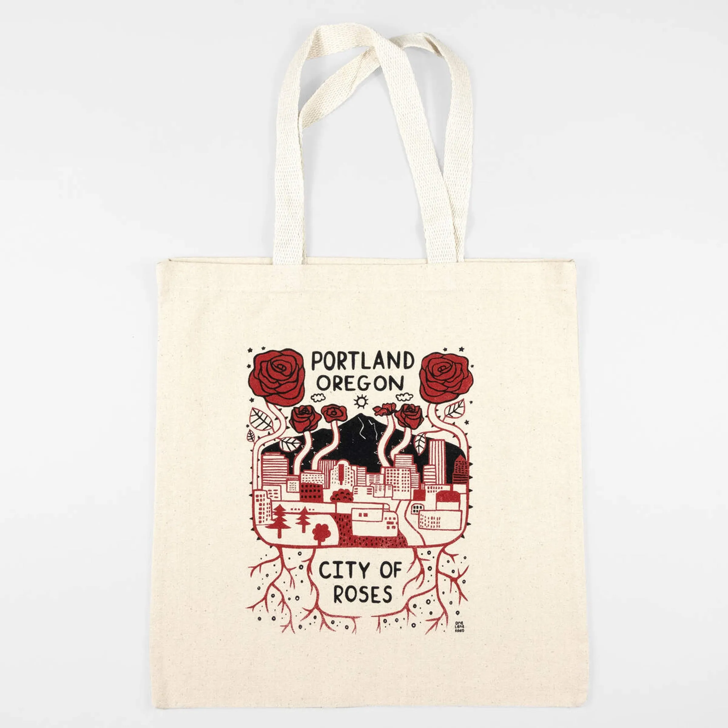 One Lane Road: Portland City of Roses Tote Bag