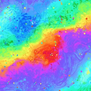 Painted Rainbow Texture Quilting Cotton