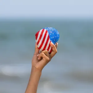 PATRIOTIC HEART CLUTCH - PJ139 MEDIUM