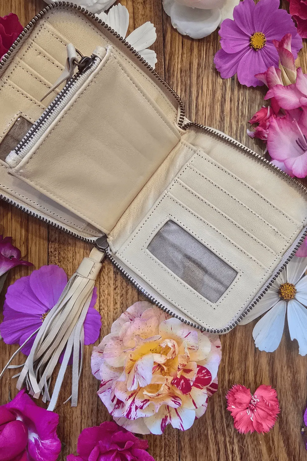 Peacock Mini Wallet - Natural