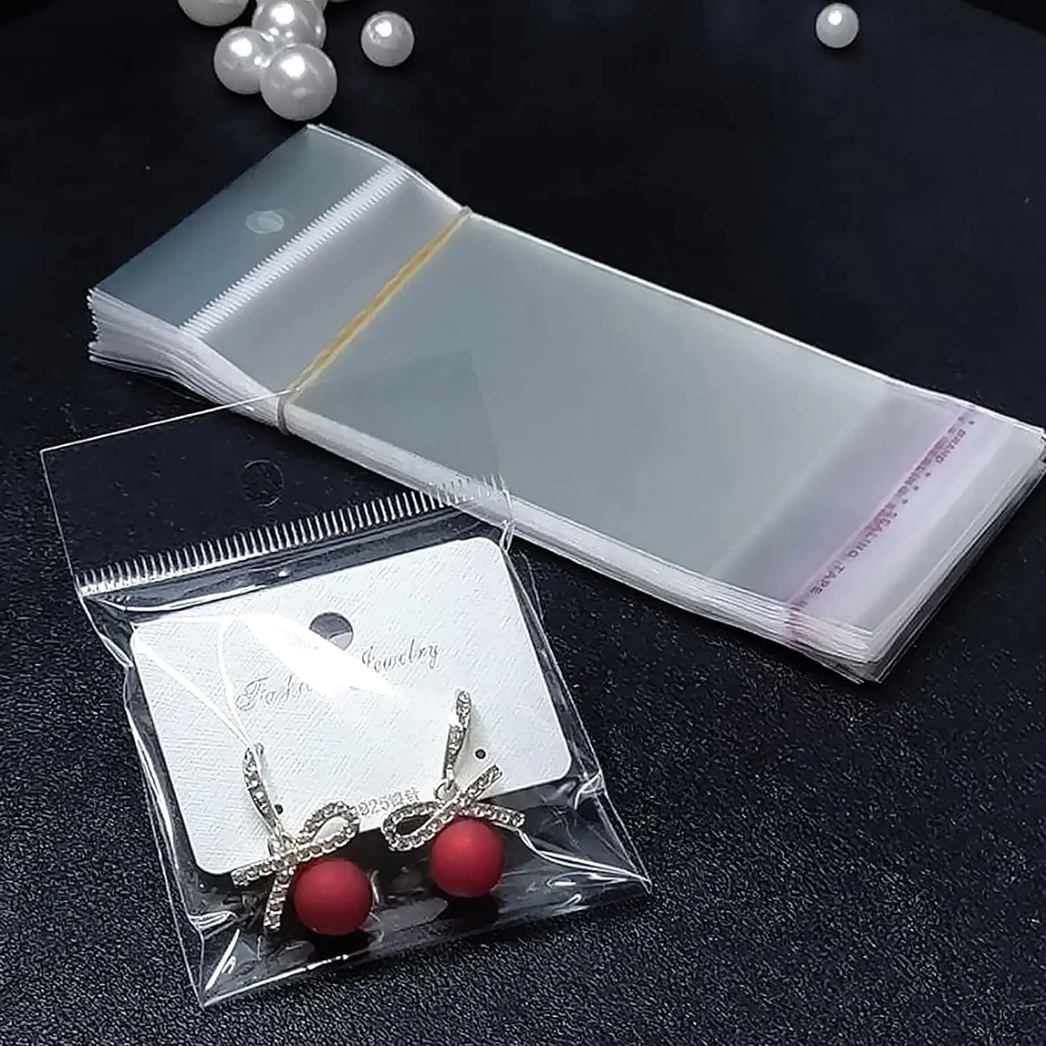 Polyprop Cellophane Selfseal Bags 18x14cm Punch Hanging Hole 100s