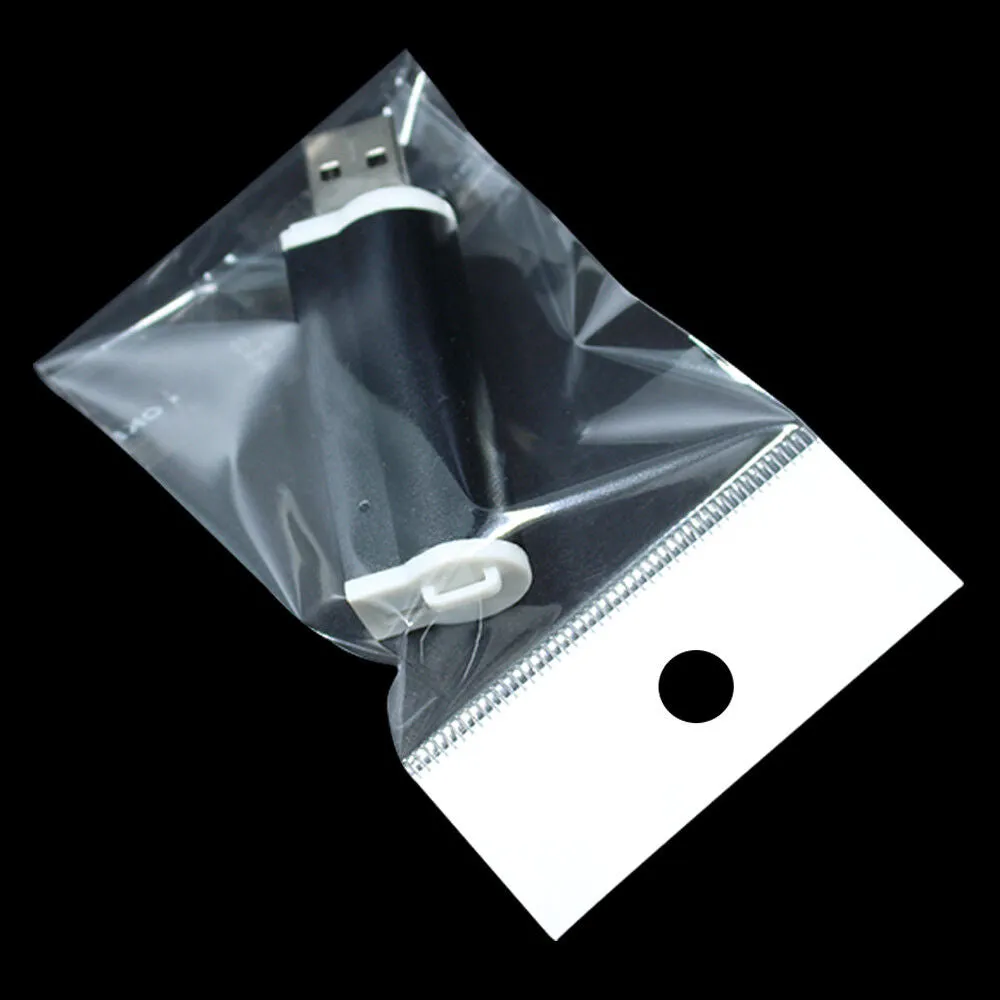 Polyprop Cellophane Selfseal Bags 18x14cm Punch Hanging Hole 100s