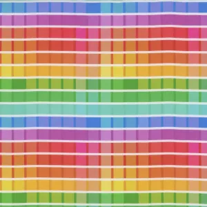 Rainbow Ombre Check Quilting Cotton