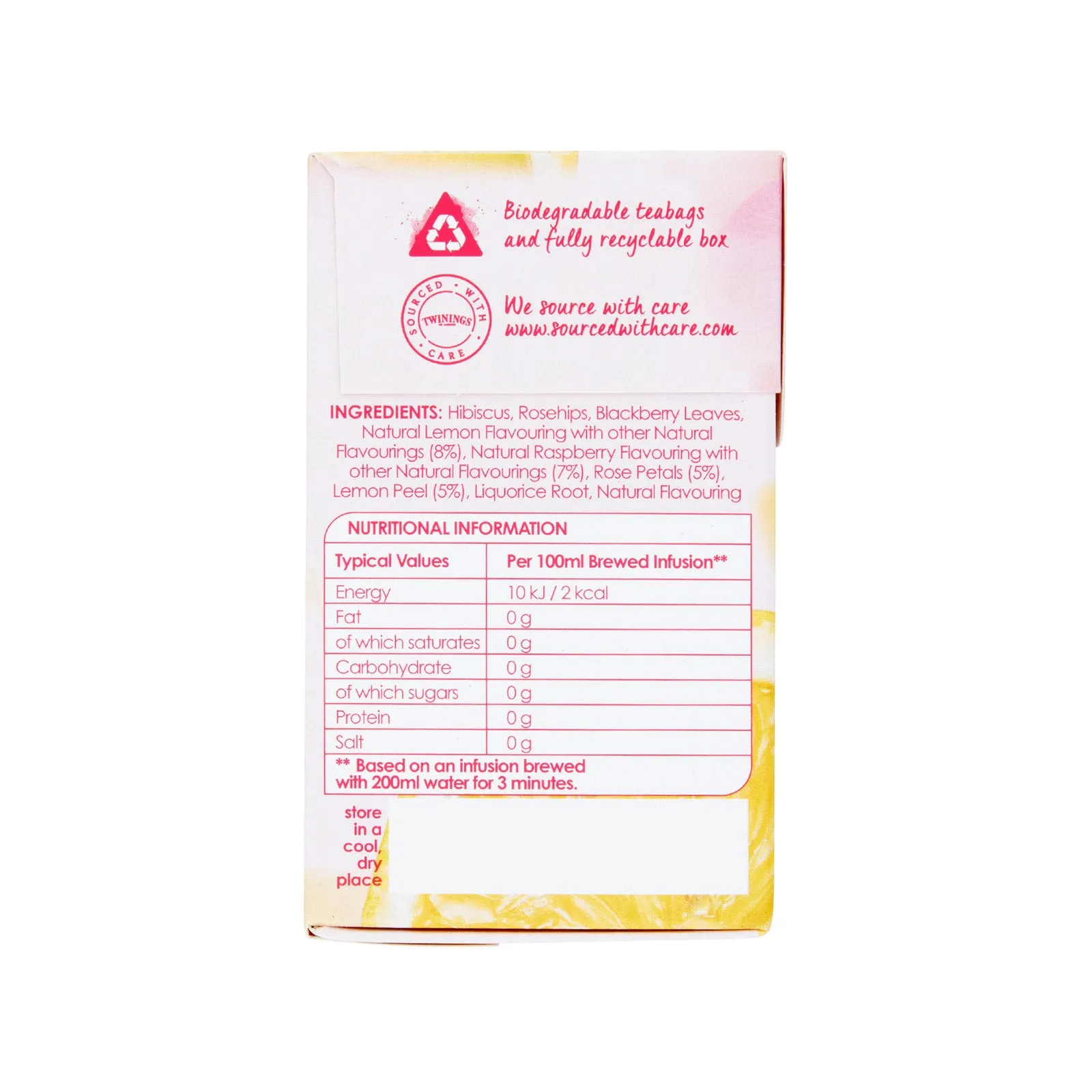 Raspberry & Lemon - 20 Tea Bags