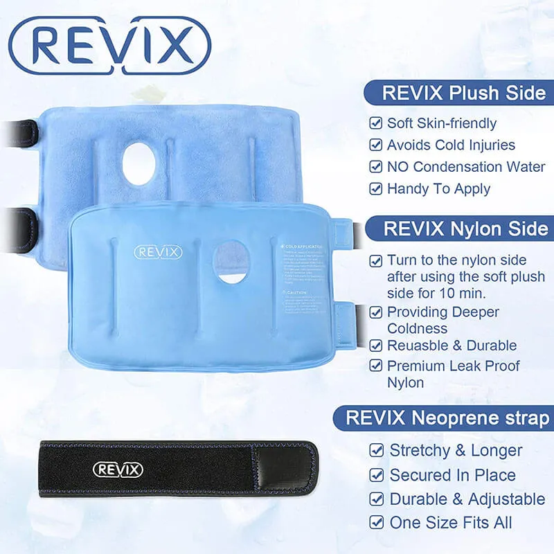 REVIX Wrist Ice Pack Wrap for Carpal Tunnel Relief, Reusable Gel Ice Packs for Hand Injuries