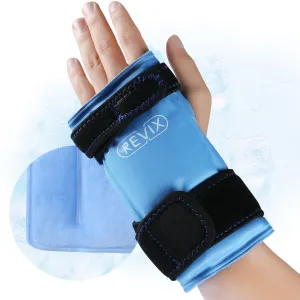 REVIX Wrist Ice Pack Wrap for Carpal Tunnel Relief, Reusable Gel Ice Packs for Hand Injuries
