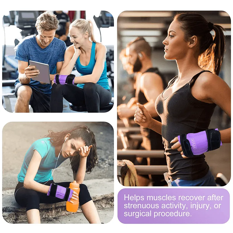 REVIX Wrist Ice Pack Wrap for Carpal Tunnel Relief, Reusable Gel Ice Packs for Hand Injuries