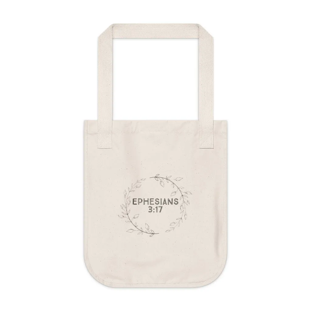 Rooted Girl and Flowers Organic Canvas Tote Bag