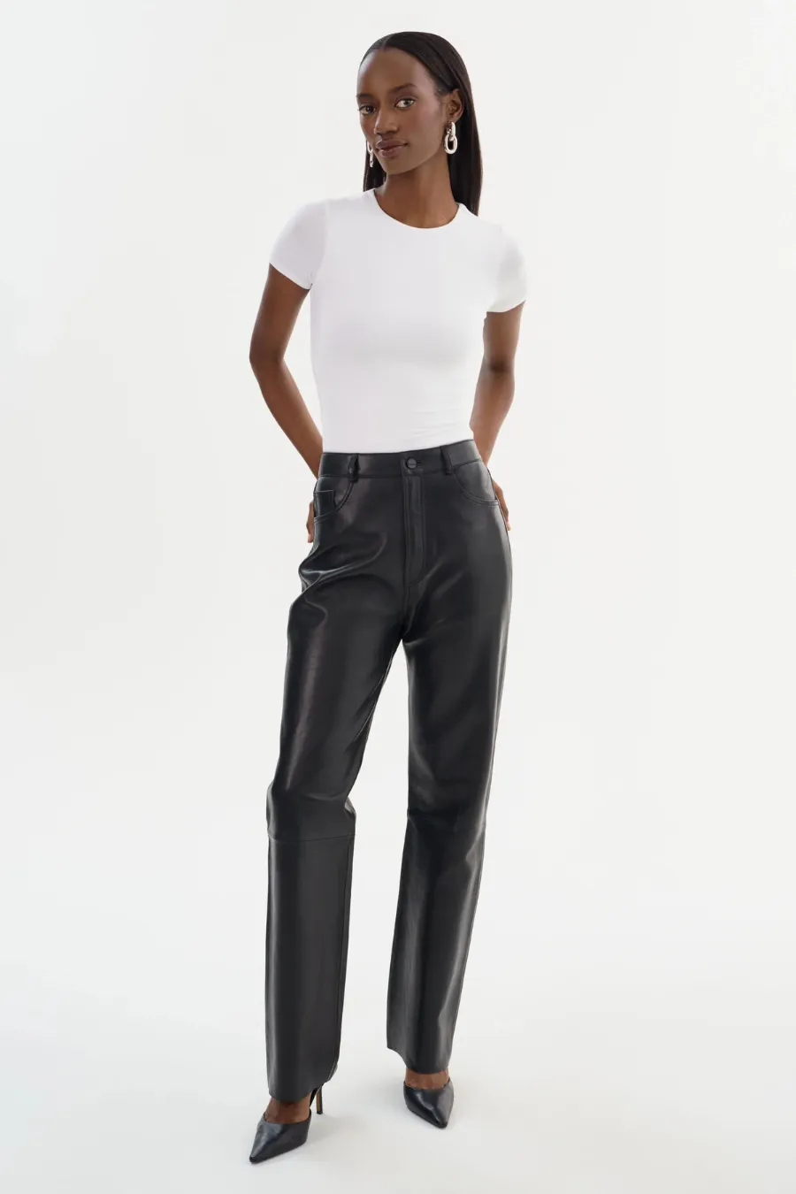 Shannon Leather Pant Black