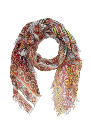 SHEER SCARF WITH RAW REDGE GIRLS CLUB