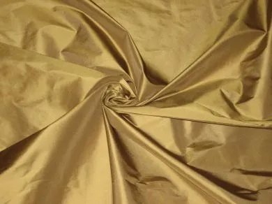 SILK TAFFETA FABRIC Sparkling Gold colour 54" wide TAF191