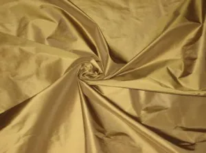 SILK TAFFETA FABRIC Sparkling Gold colour 54" wide TAF191