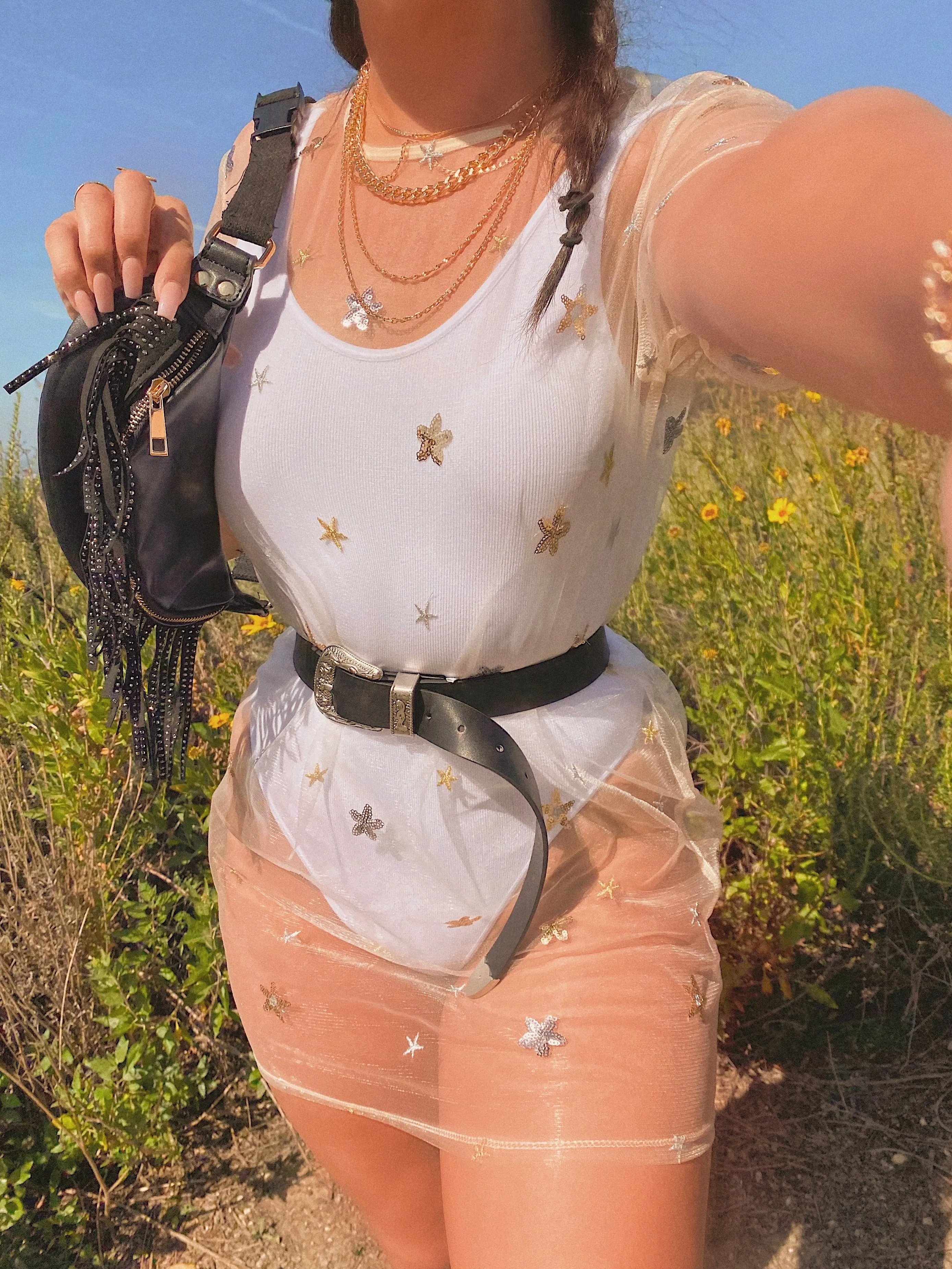 star girl mesh dress