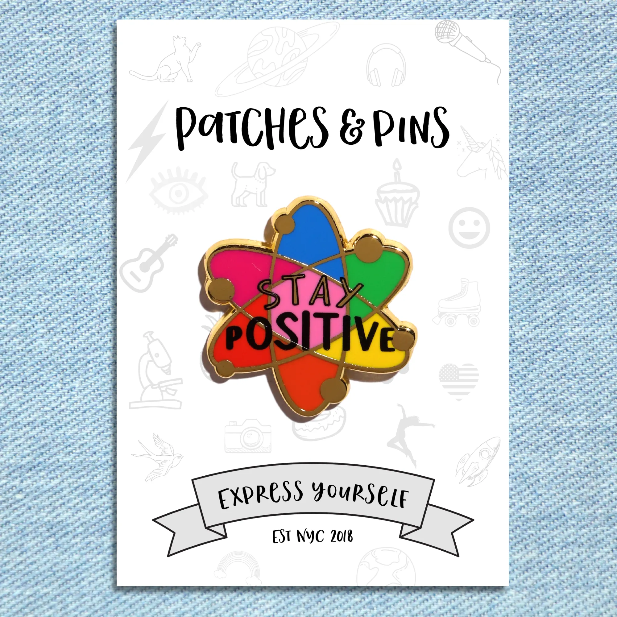 Stay Positive Enamel Pin
