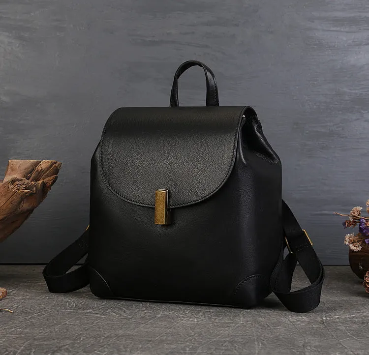 Stylish Ladies Small Leather Backpack Purse Leather Rucksack