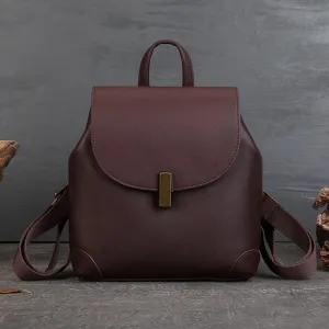 Stylish Ladies Small Leather Backpack Purse Leather Rucksack