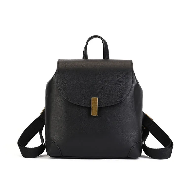 Stylish Ladies Small Leather Backpack Purse Leather Rucksack