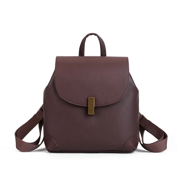 Stylish Ladies Small Leather Backpack Purse Leather Rucksack