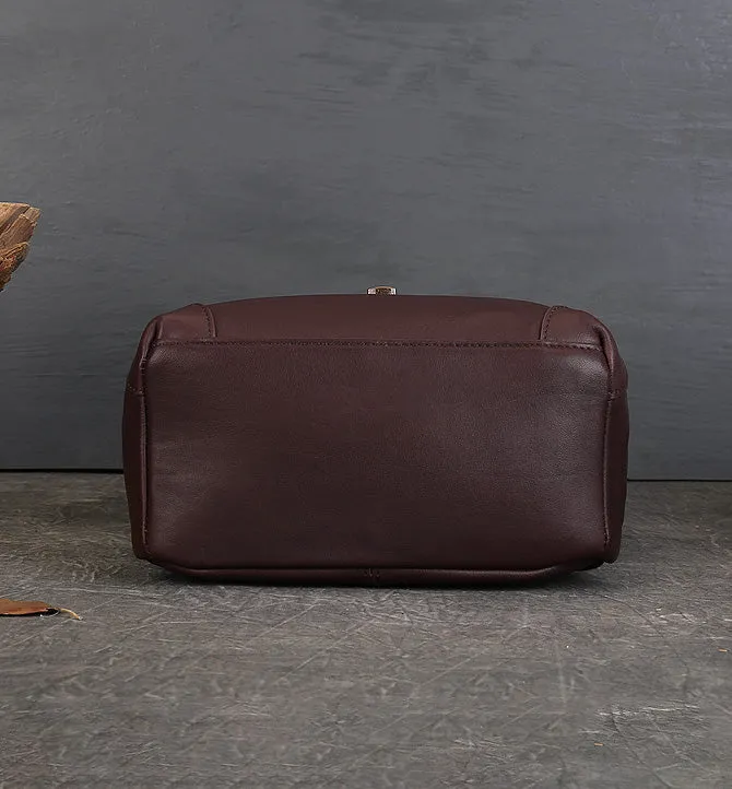Stylish Ladies Small Leather Backpack Purse Leather Rucksack