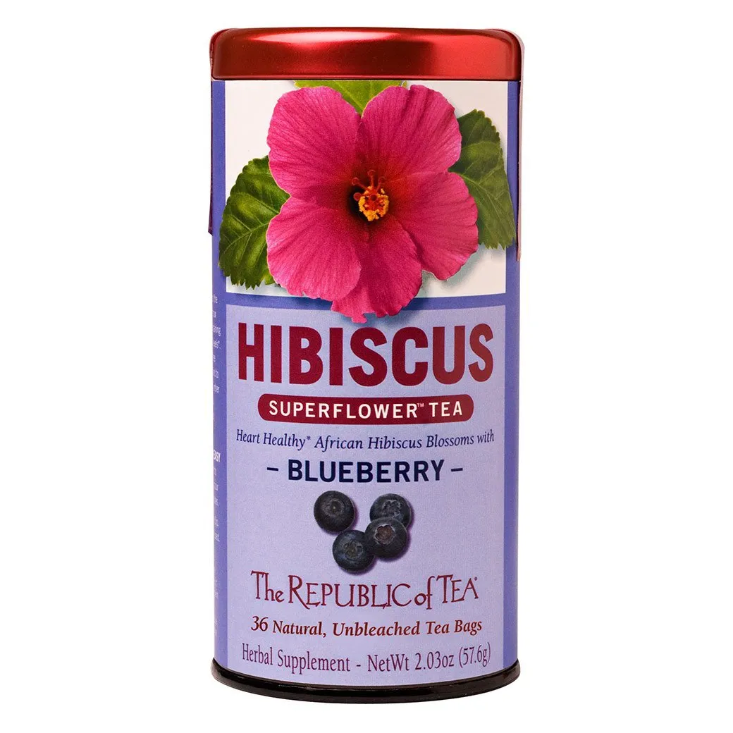 The Republic of Tea Blueberry Hibiscus Herbal Bags 36 Ct.