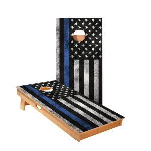 Thin Blue Line Star Cornhole Boards
