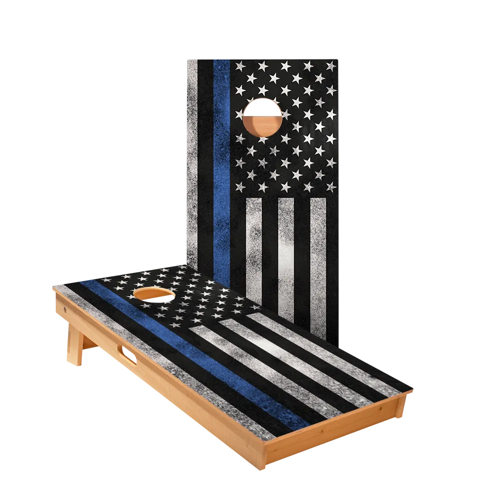 Thin Blue Line Star Cornhole Boards
