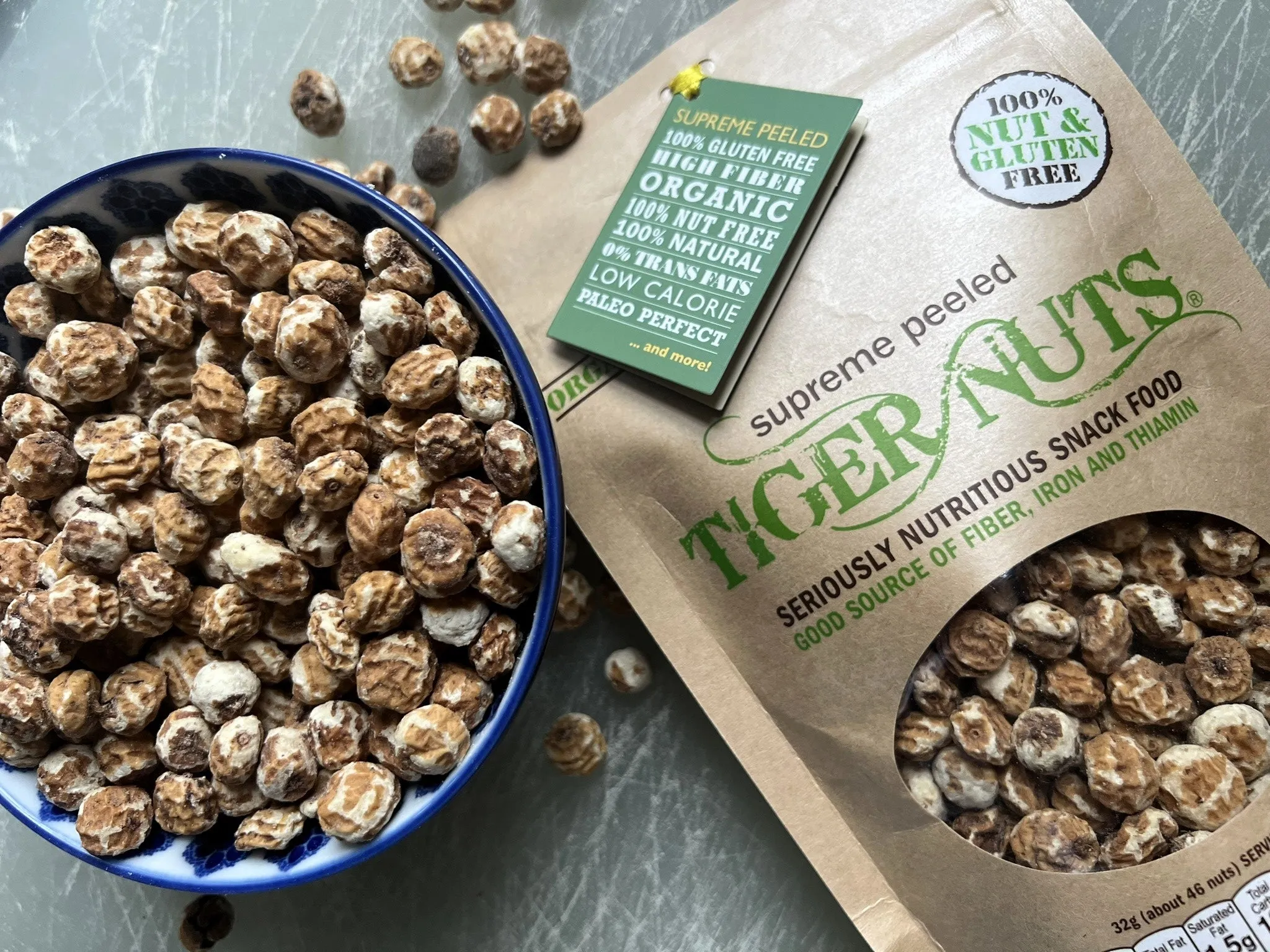 Tiger Nuts Supreme Peeled Tiger Nuts in 12 oz bags - 24 bags