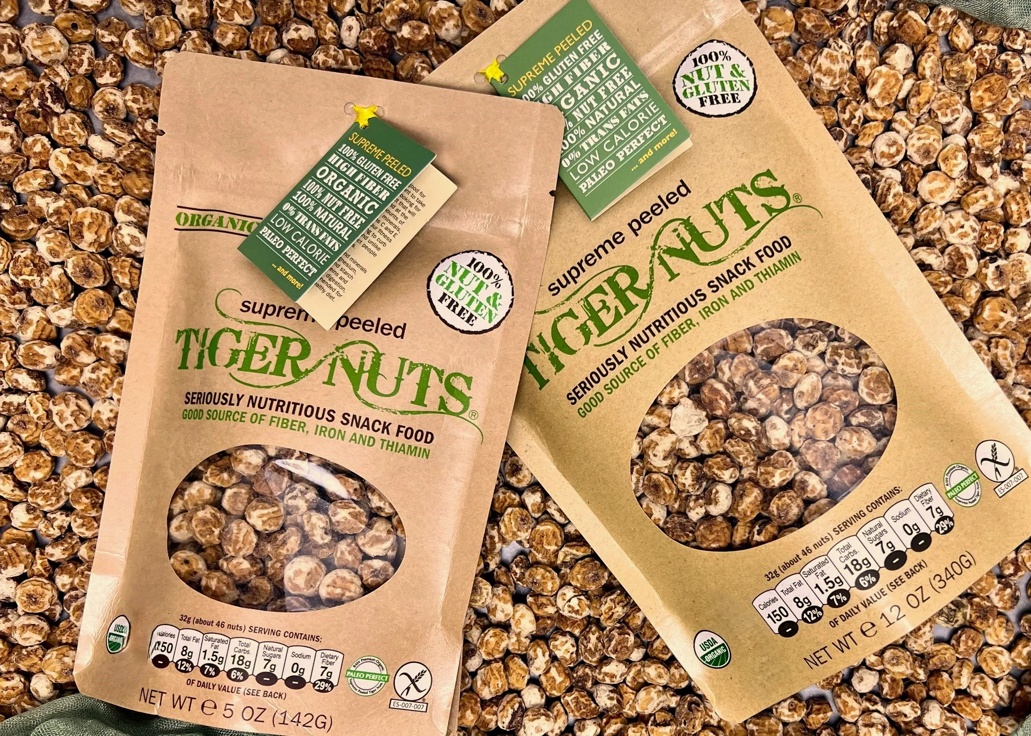 Tiger Nuts Supreme Peeled Tiger Nuts in 12 oz bags - 24 bags