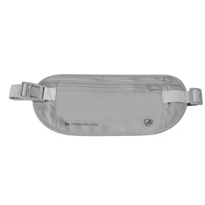 Travelon Undercover RFID Blocking Nylon Travel Waist Pouch Fanny Pack Grey New !
