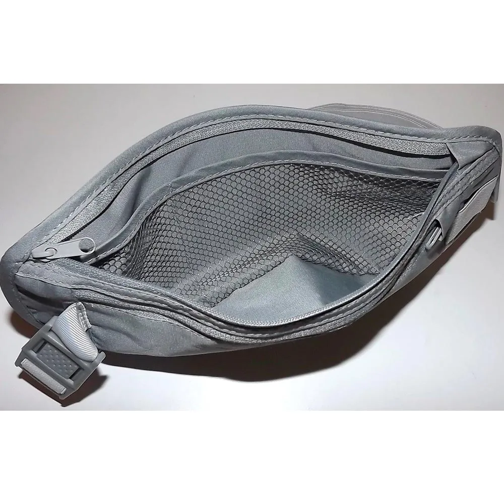 Travelon Undercover RFID Blocking Nylon Travel Waist Pouch Fanny Pack Grey New !