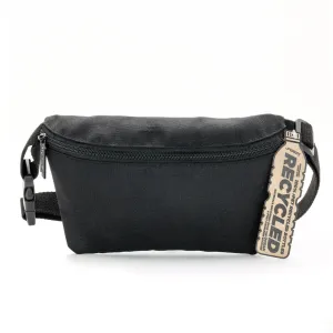 Ultra slim fanny pack recycled black