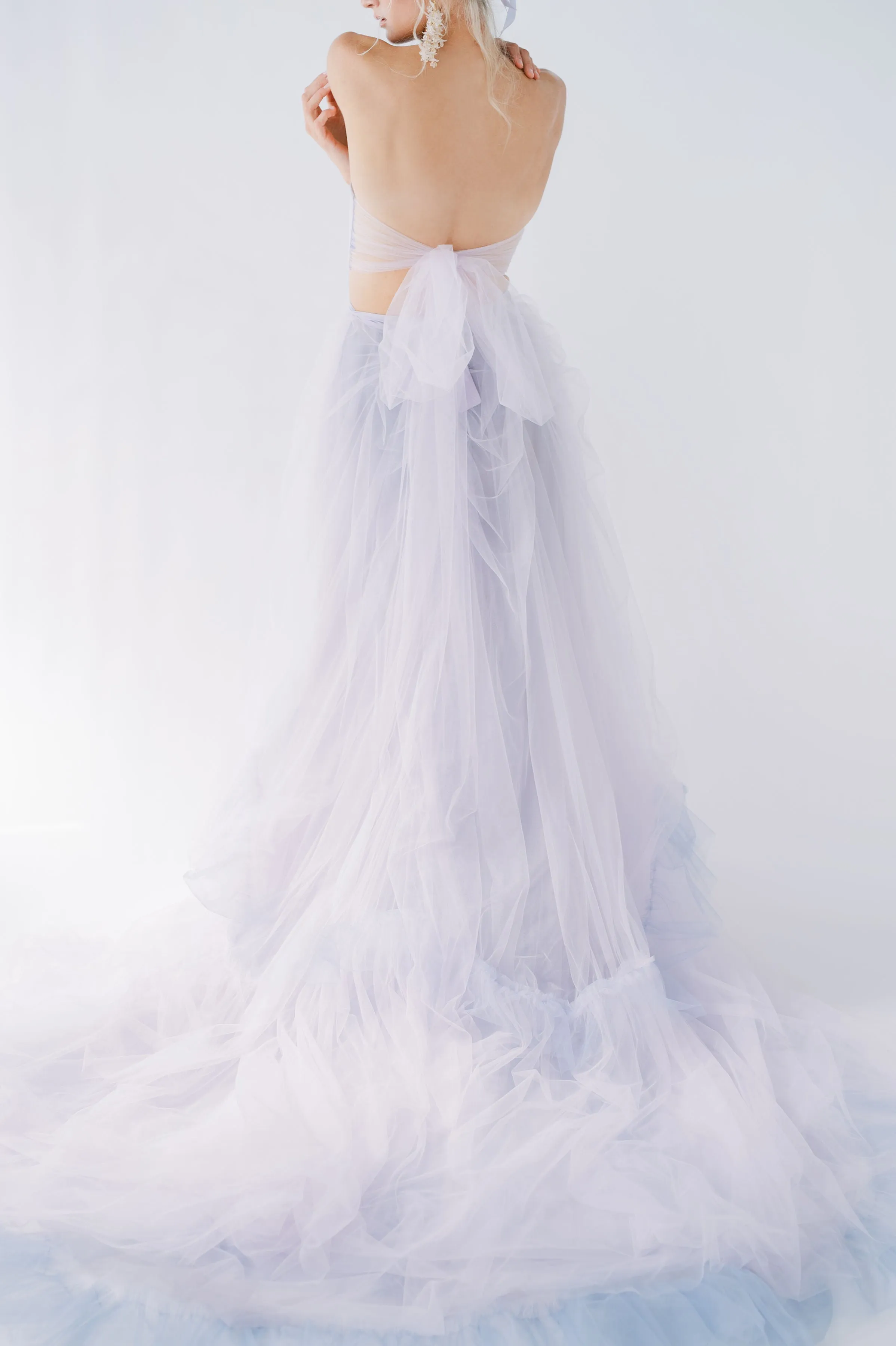 UME Purple Tulle Wedding Dress