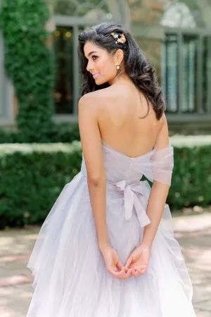 UME Purple Tulle Wedding Dress