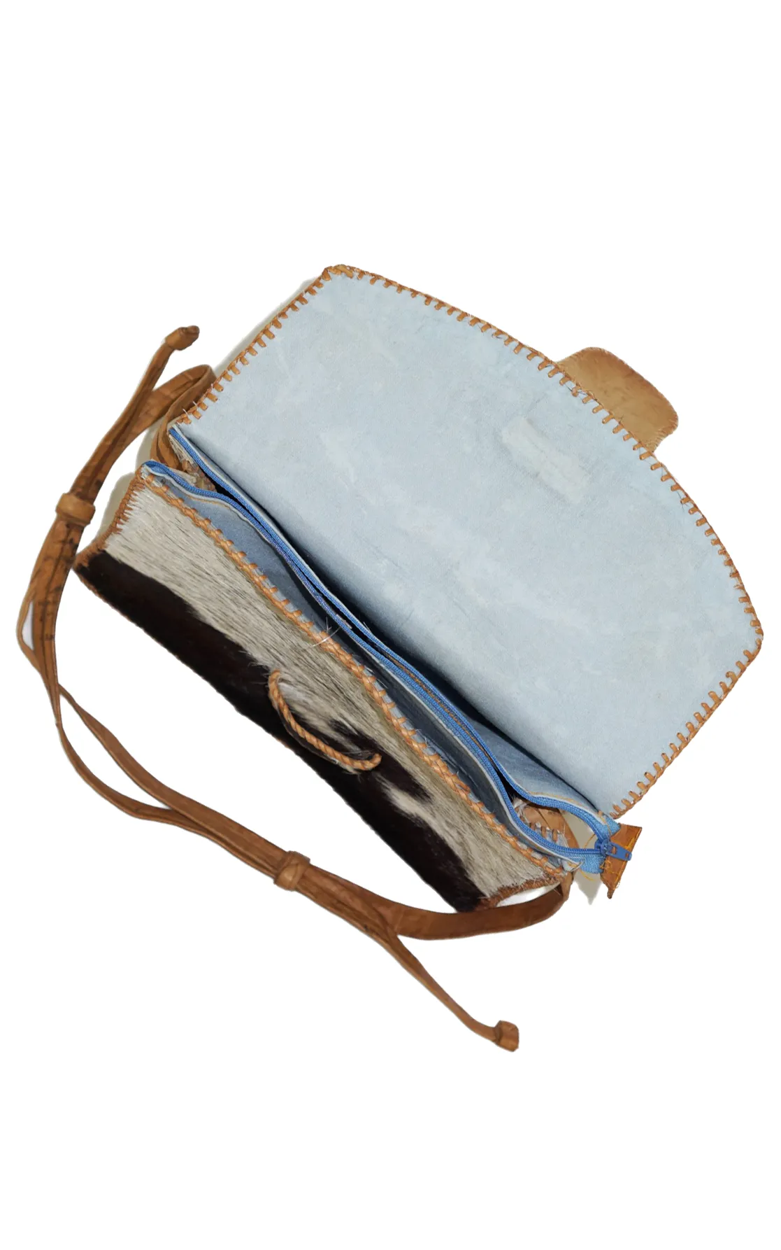 VINTAGE Custom Handmade Cowhide Fur Purse