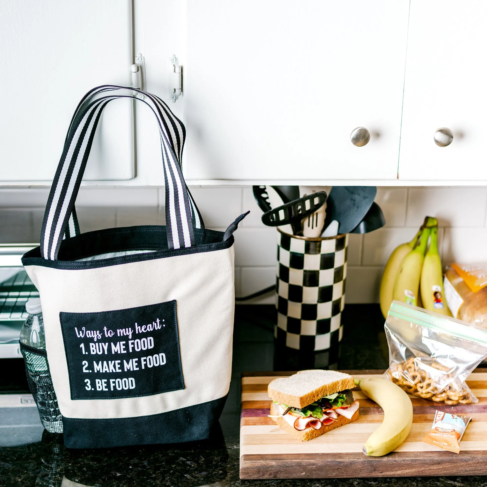 Ways to My Heart Insulated Canvas Lunch Tote