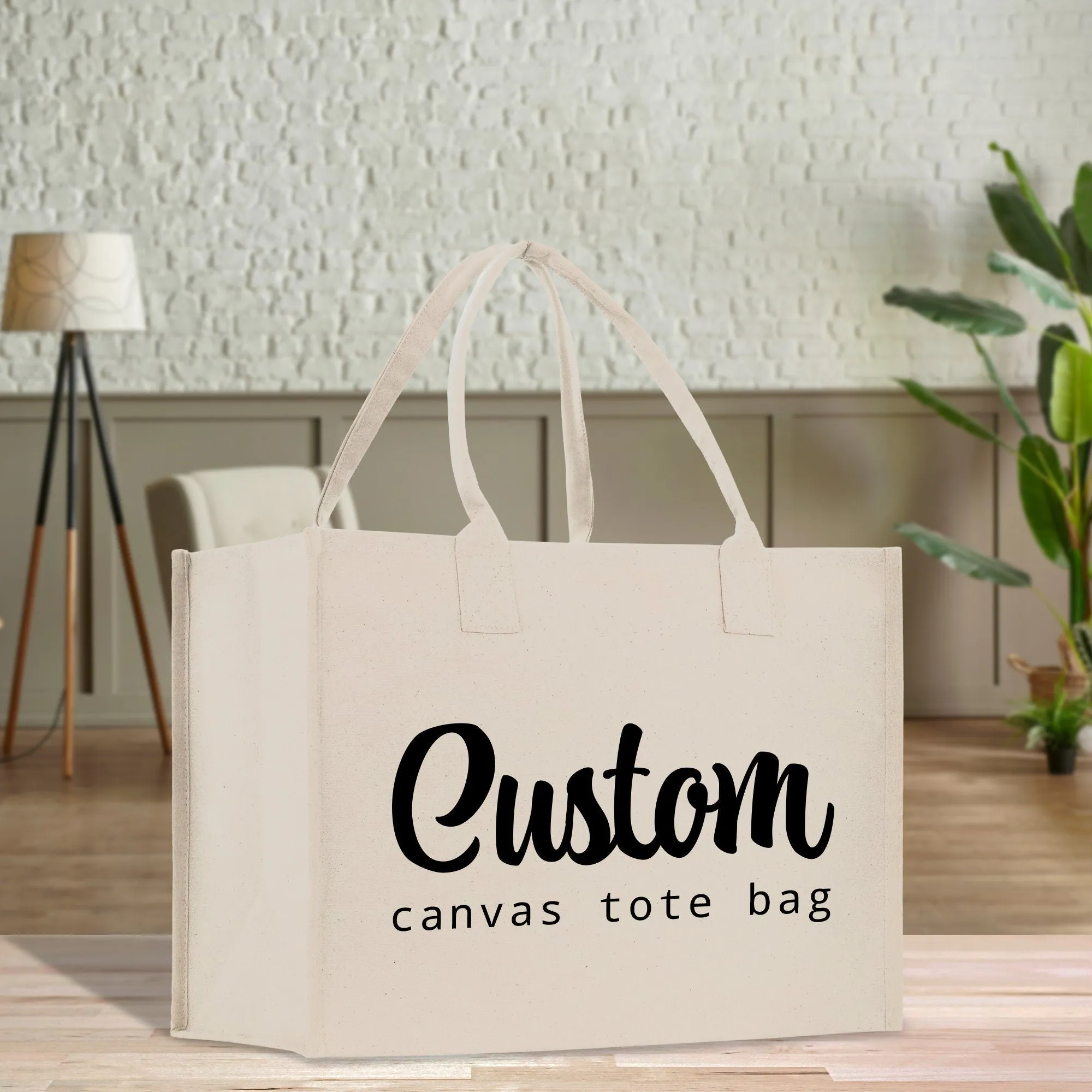 Wedding Custom Name Cotton Canvas Tote Bag Personalized Bridal Shower Gift Honeymoon Gift Customize Wedding Gift Bridesmaid Gift (PTB1014)