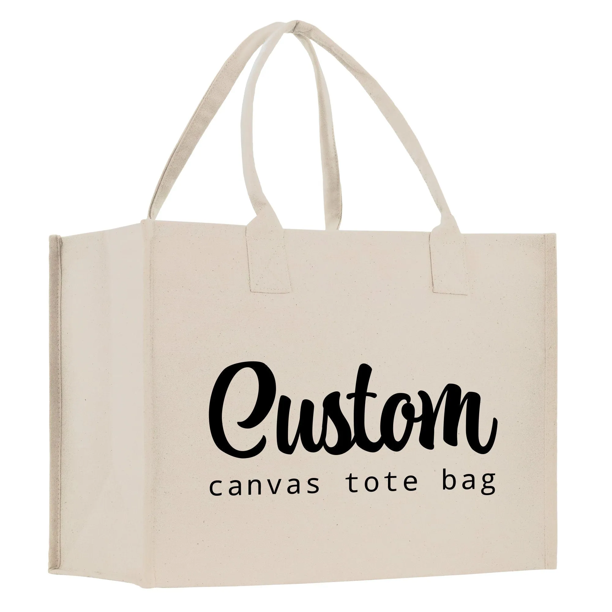 Wedding Custom Name Cotton Canvas Tote Bag Personalized Bridal Shower Gift Honeymoon Gift Customize Wedding Gift Bridesmaid Gift (PTB1014)