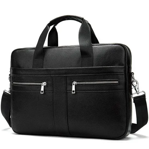 West Louis Top Genuine Leather Briefcase