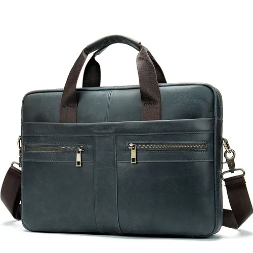 West Louis Top Genuine Leather Briefcase