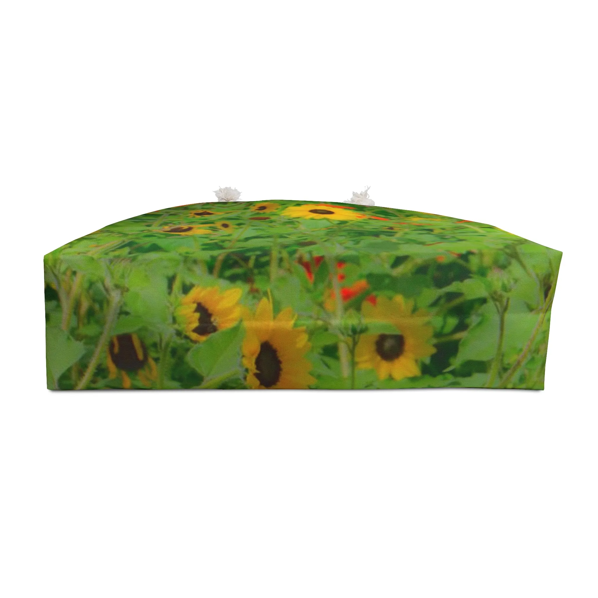 Wildflower Sunflower Weekender Bag Oversize Wide-Mouth Durable Beach Bag with Rope Handles