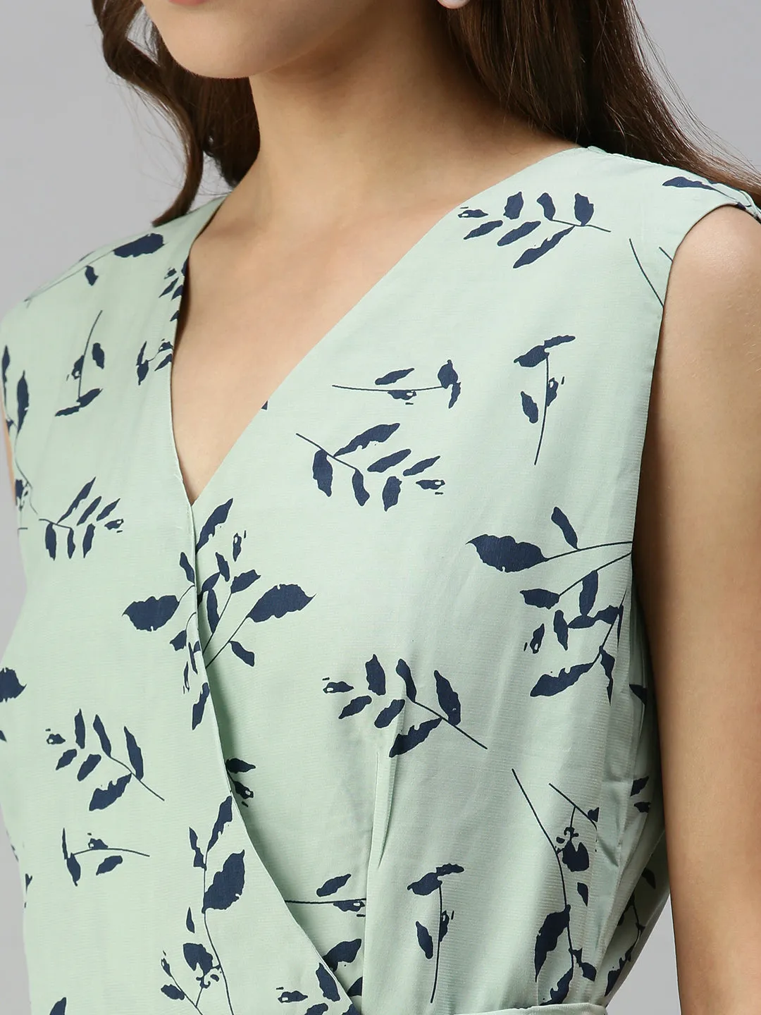 Women Green Printed Jumpsuit