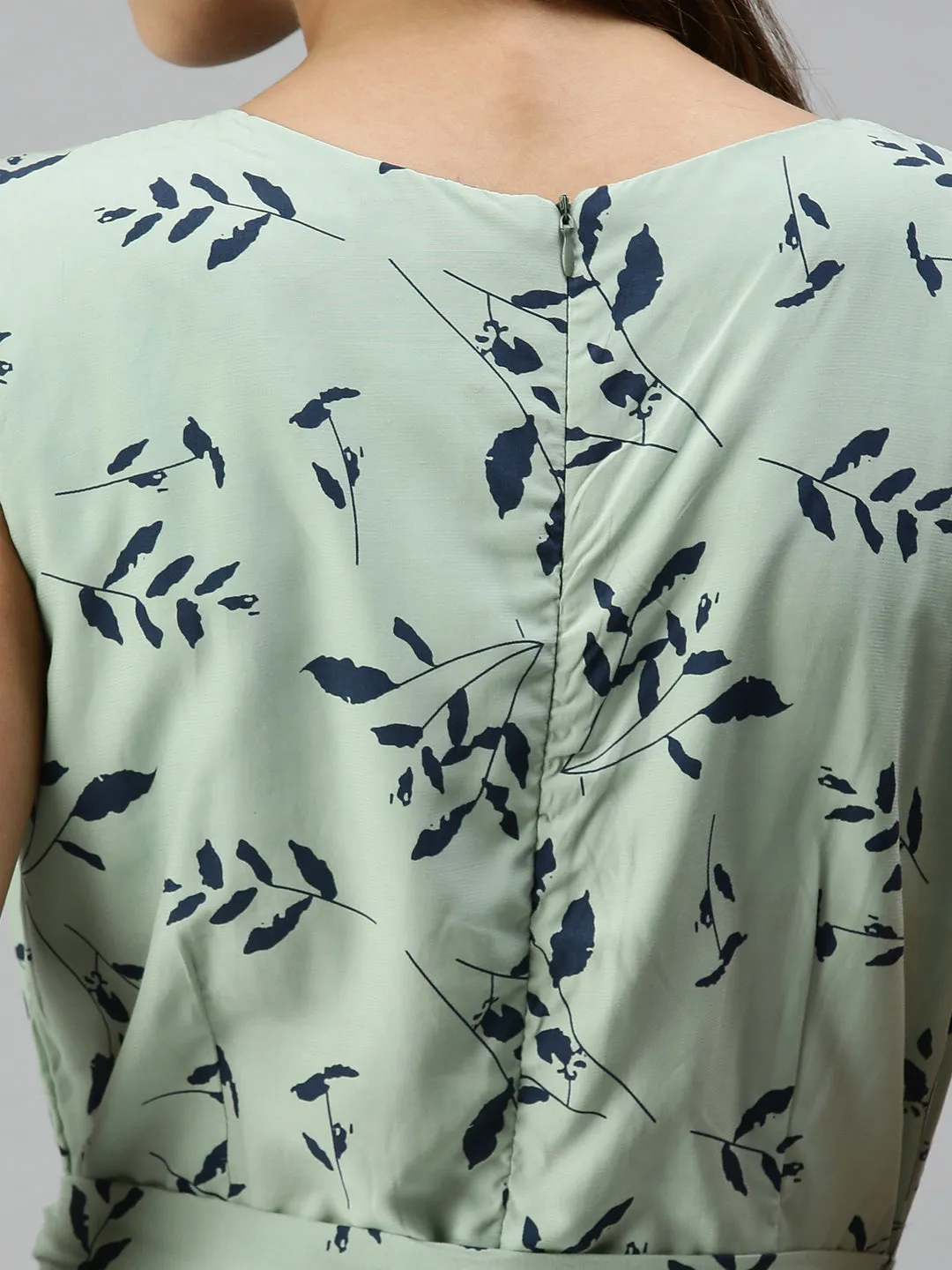 Women Green Printed Jumpsuit