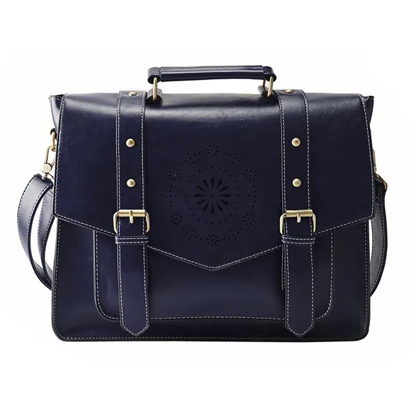Womens Leather Handbag Briefcase Shoulder Bag