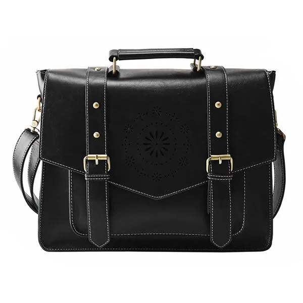 Womens Leather Handbag Briefcase Shoulder Bag